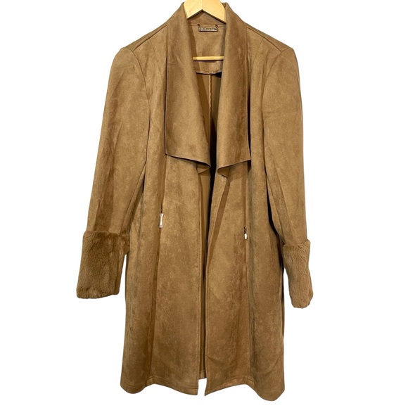 Tahari Faux Suede Washable Women's Coat - Picture 1 of 11